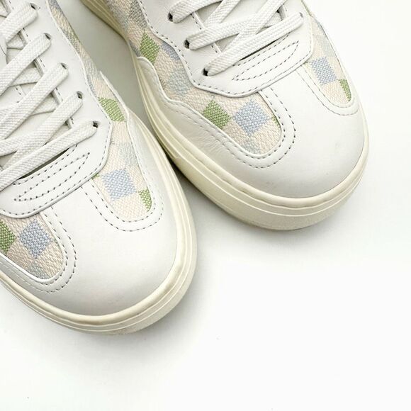 LOUIS VUITTON LV Groovy Platform Logo Sneakers Size 37 US 7 Lace Up Low Top - Picture 6 of 13